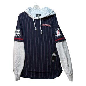 Arizona Wildcats '47 Navy Fall Striped Pullover Hoodie Men's XXL NWT